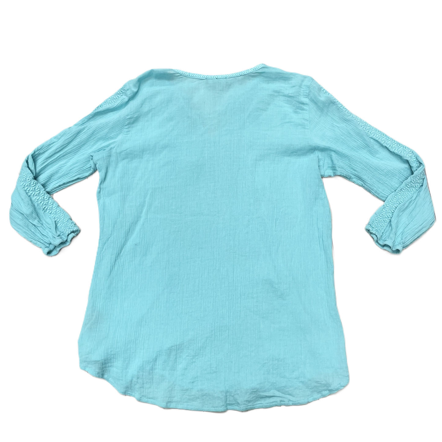 Blue Top Long Sleeve Designer By Lauren By Ralph Lauren, Size: S