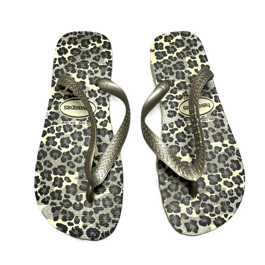 Leopard Print Shoes Flats By Havaianas, Size: 7