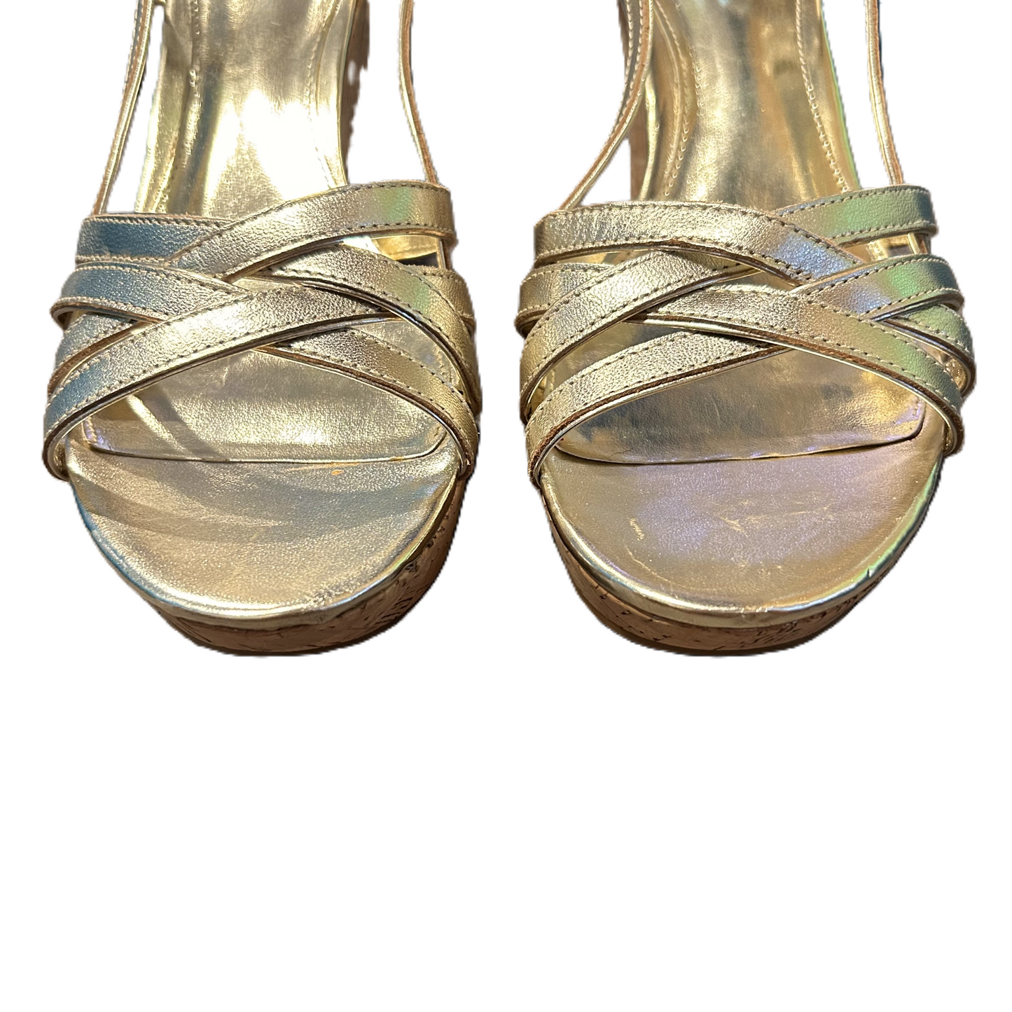 Gold Sandals Designer By Lauren By Ralph Lauren, Size: 11