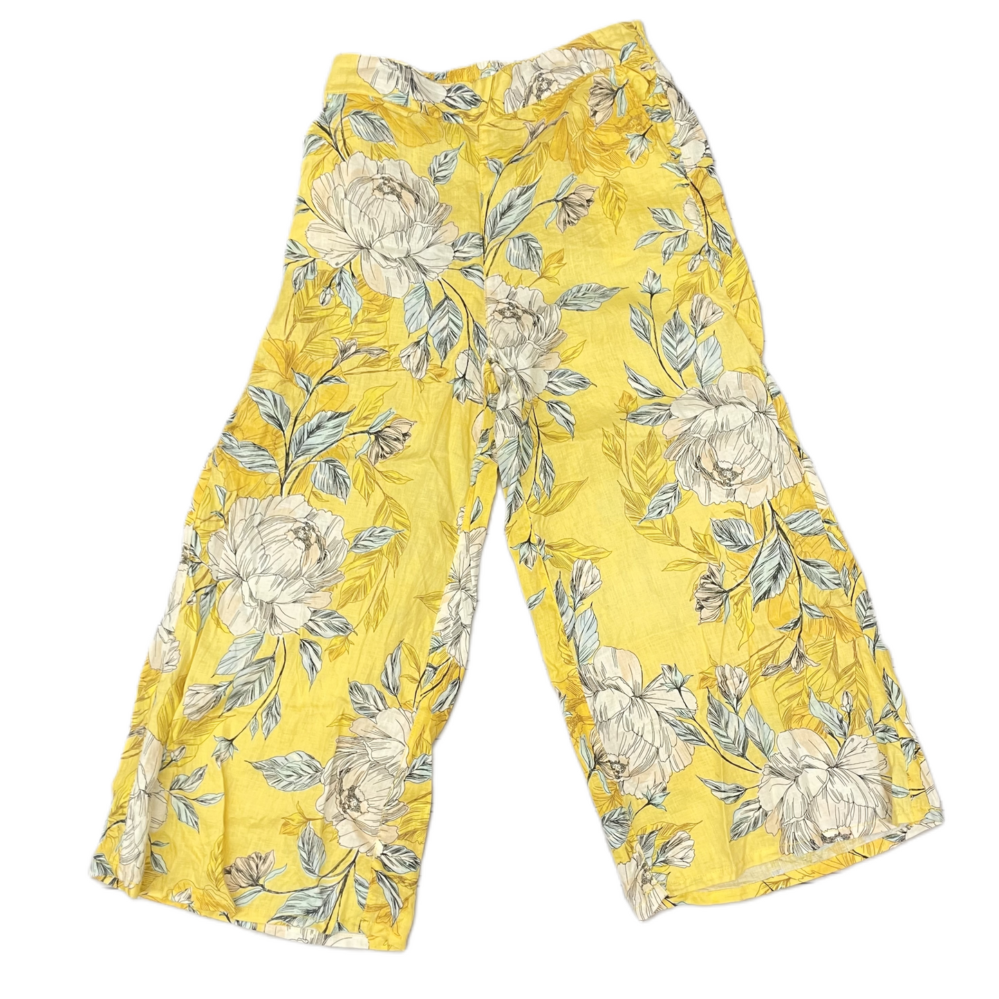 Pants Designer By Nicole Miller In Yellow, Size: M