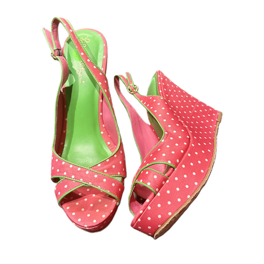 Green & Pink Sandals Designer By Lilly Pulitzer, Size: 8.5