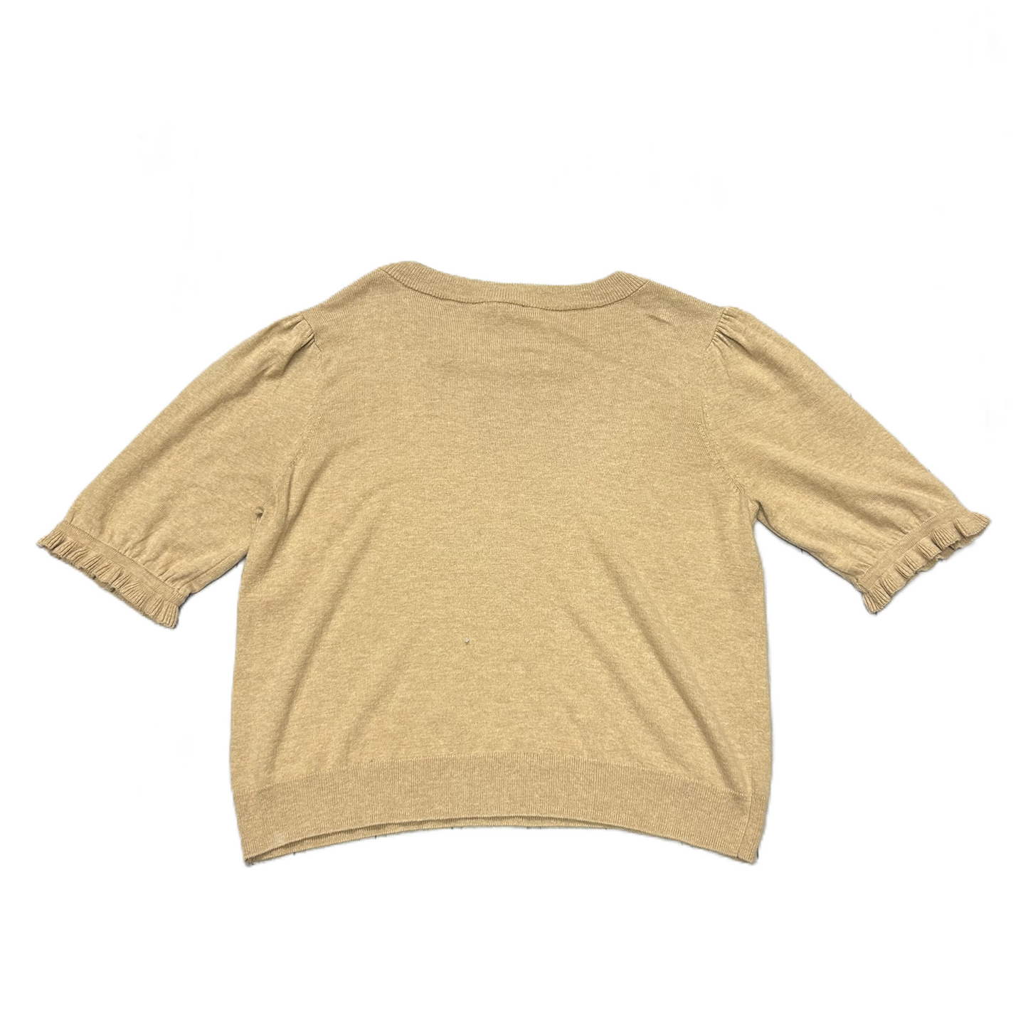 Tan Sweater Short Sleeve By 1.state, Size: L