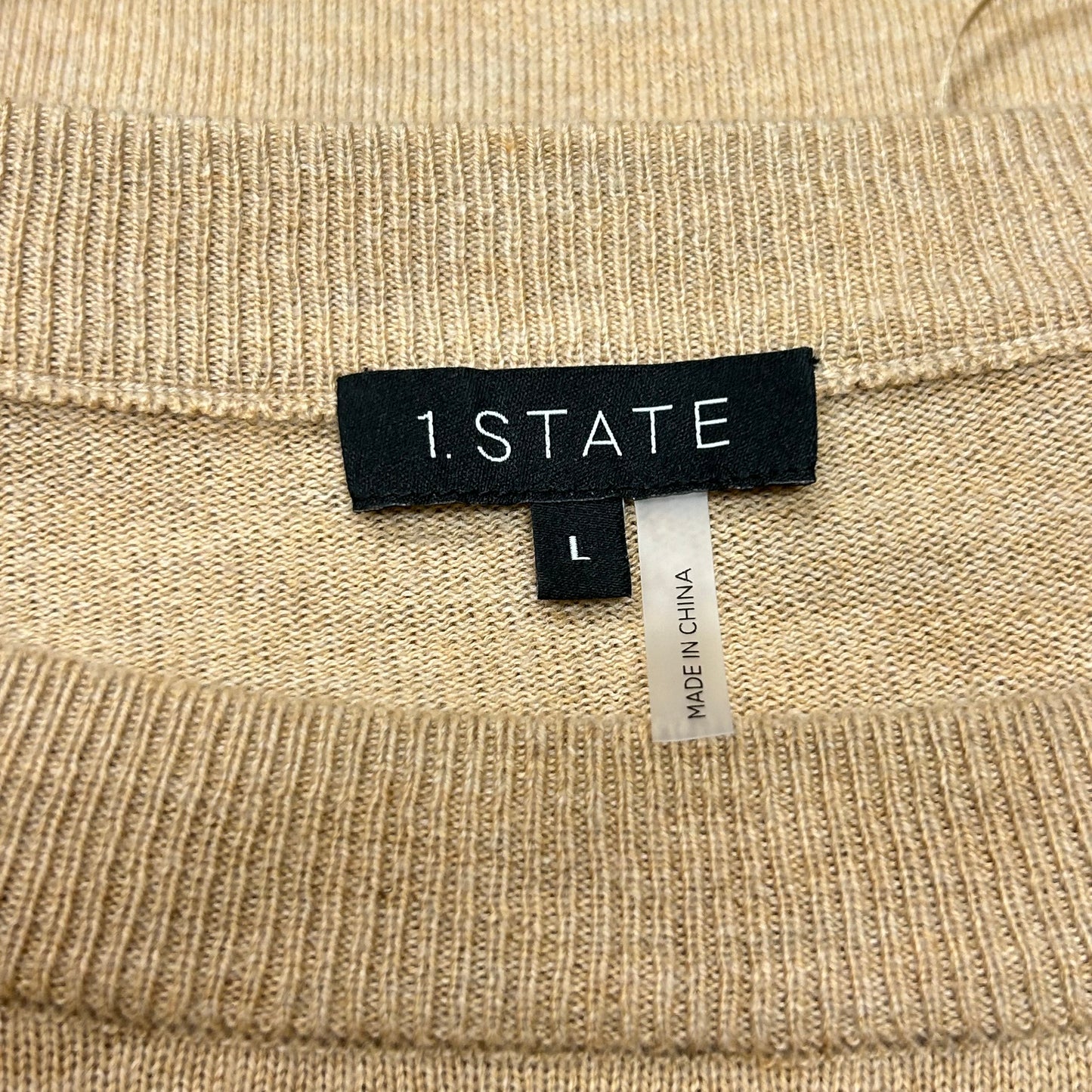 Tan Sweater Short Sleeve By 1.state, Size: L