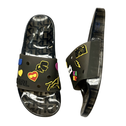 Black Sandals Designer By Karl Lagerfeld, Size: 8.5
