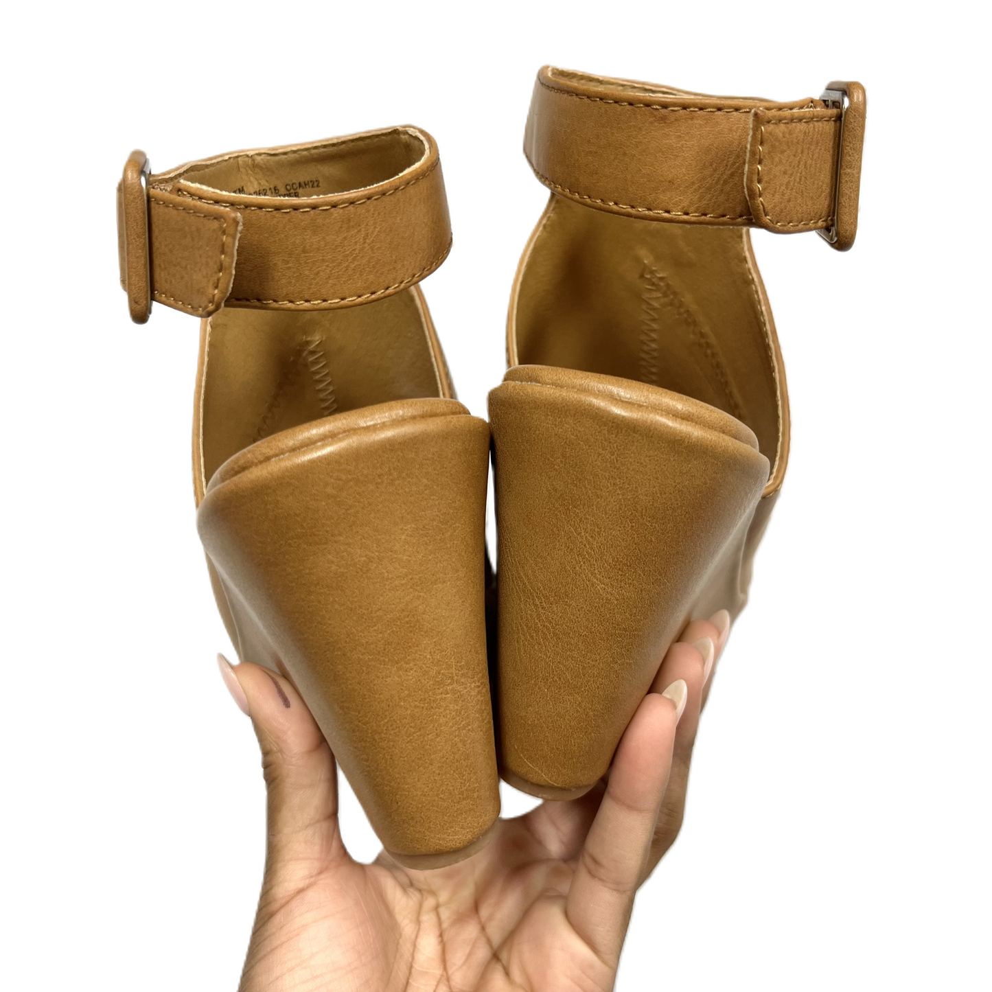 Sandals Heels Wedge By Boc In Tan, Size: 7