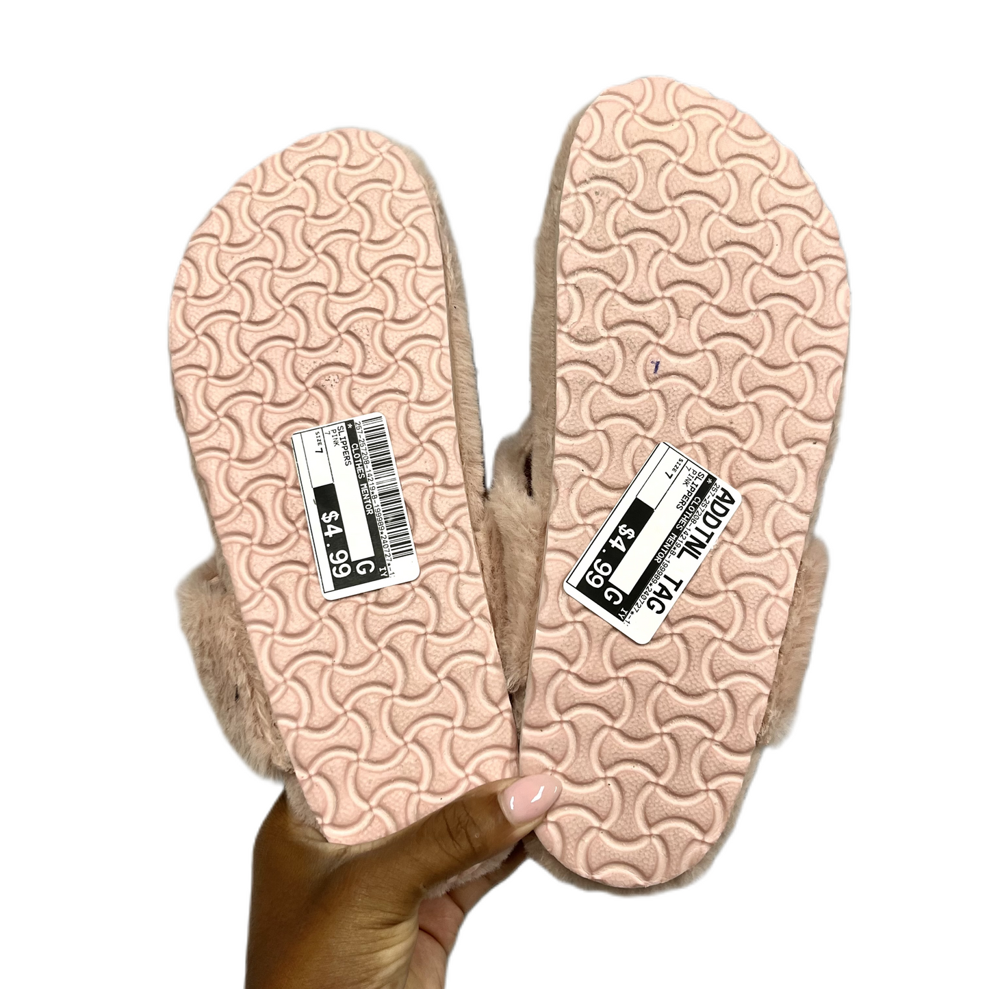 Slippers In Pink, Size: 7