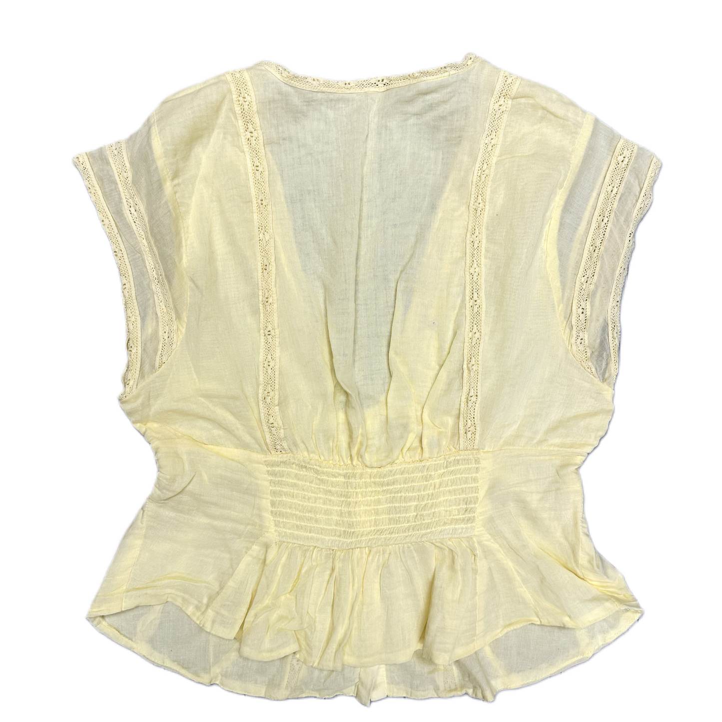 Top Sleeveless By Free People In Yellow, Size: S