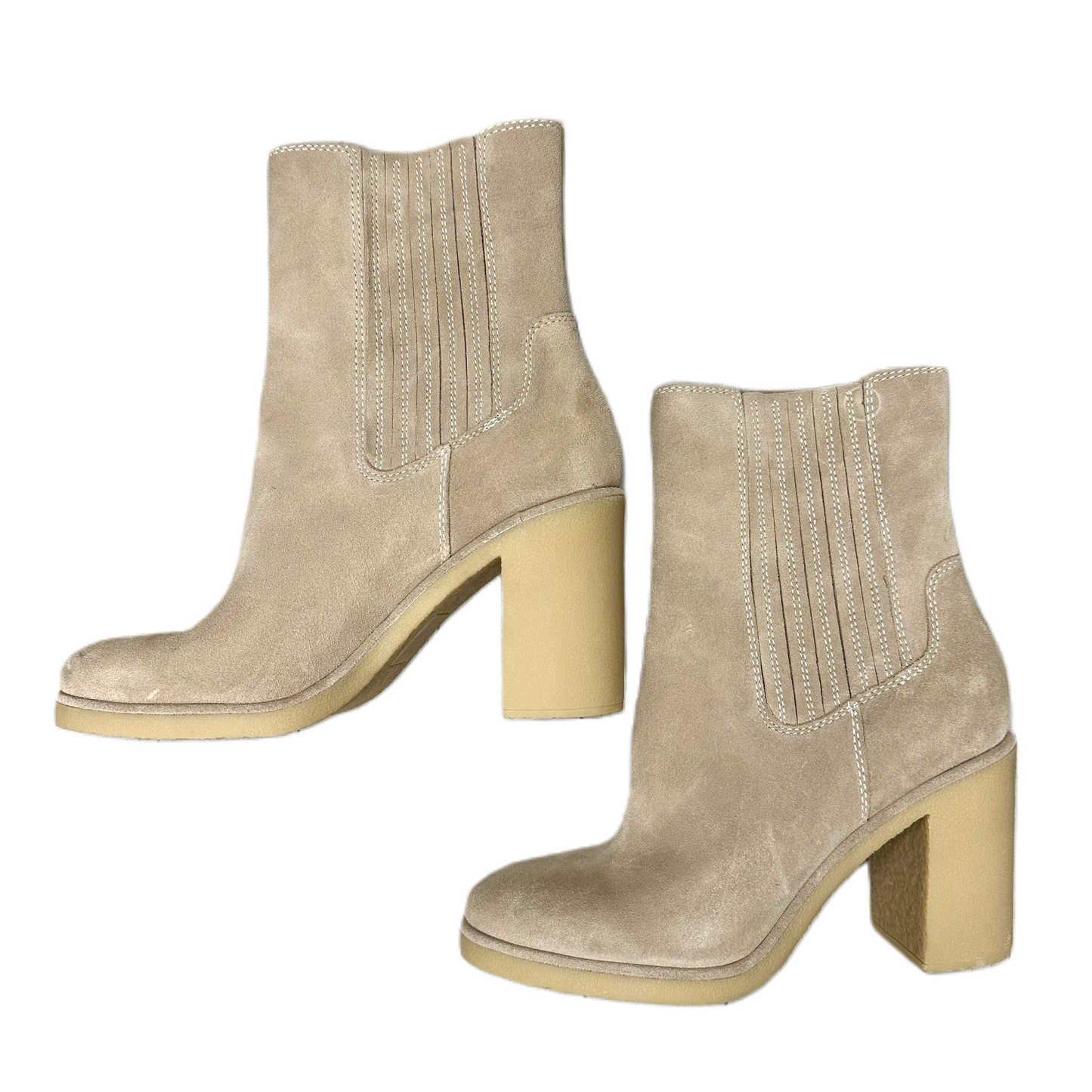 Boots Ankle Heels By Dolce Vita In Taupe, Size: 8.5