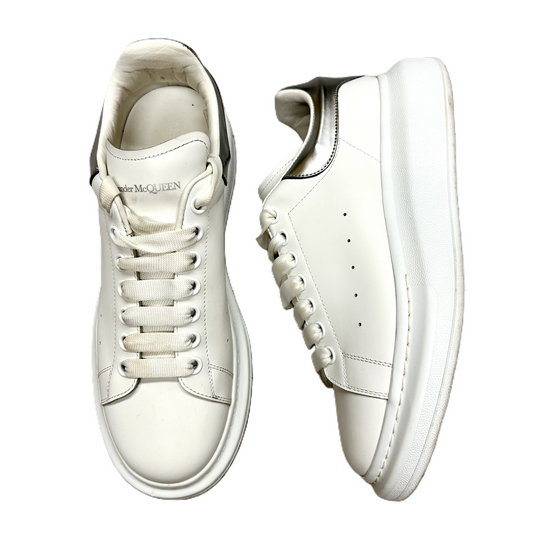 Shoes Luxury Designer By Alexander Mcqueen In White, Size: 9