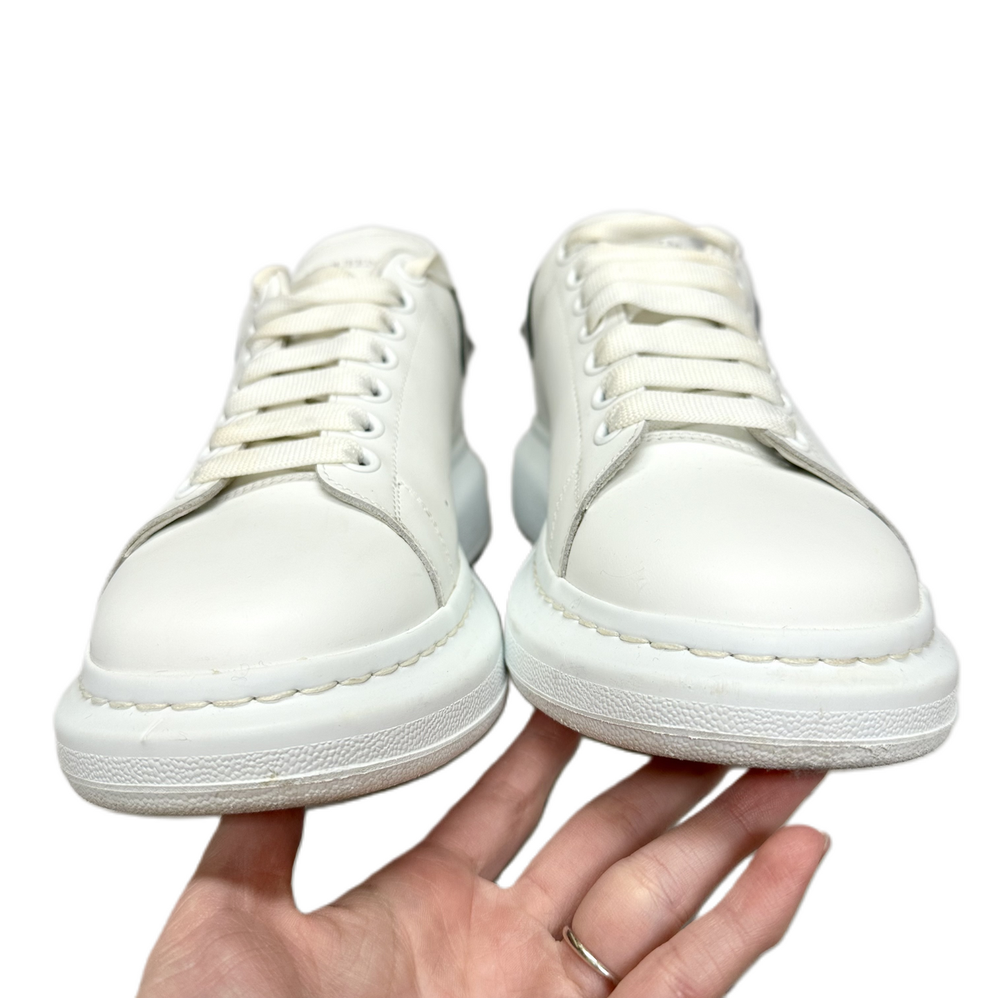 Shoes Luxury Designer By Alexander Mcqueen In White, Size: 9