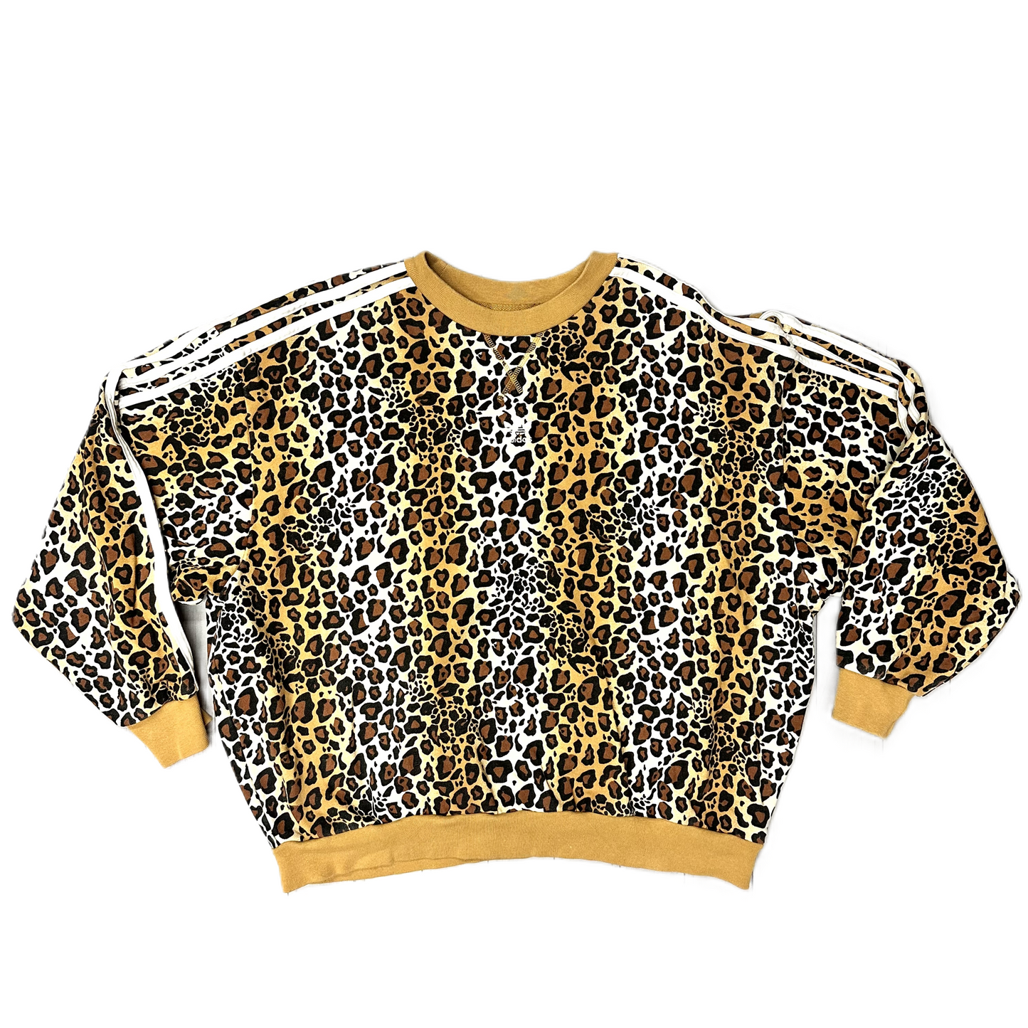 Sweatshirt Crewneck By Adidas In Leopard Print, Size: Xs