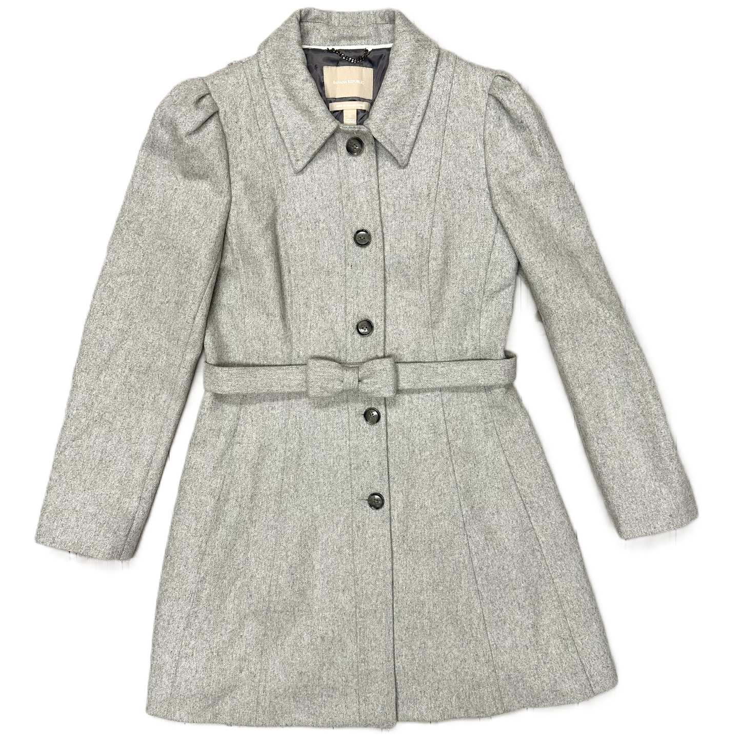 Coat Wool By Banana Republic In Grey, Size: S