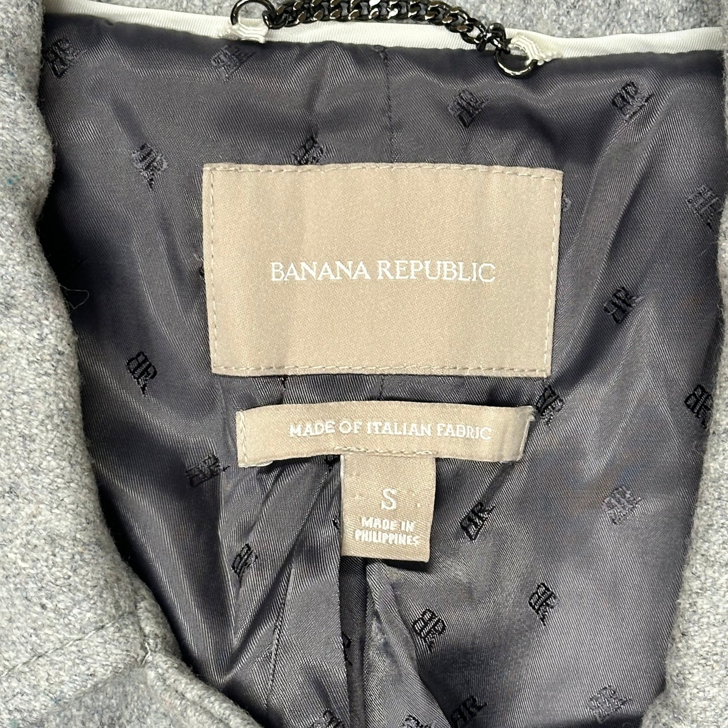 Coat Wool By Banana Republic In Grey, Size: S