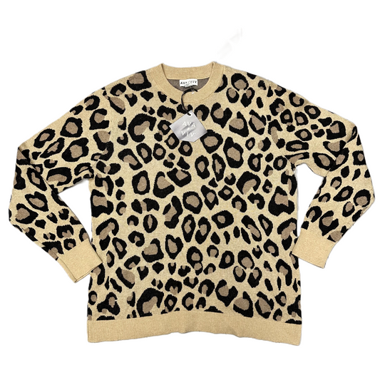 Sweater By Ava & Viv In Leopard Print, Size: 1x