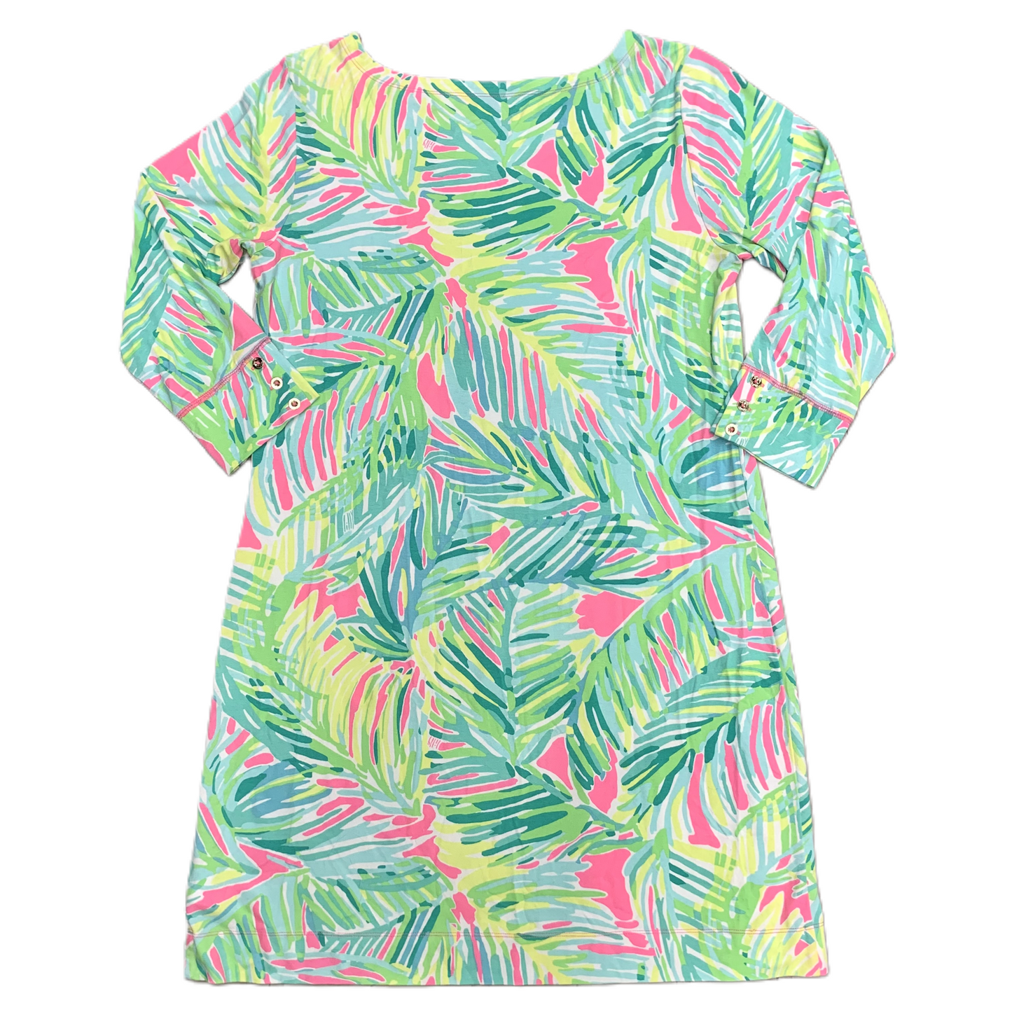 Dress Designer By Lilly Pulitzer In Green & Pink, Size: Xl