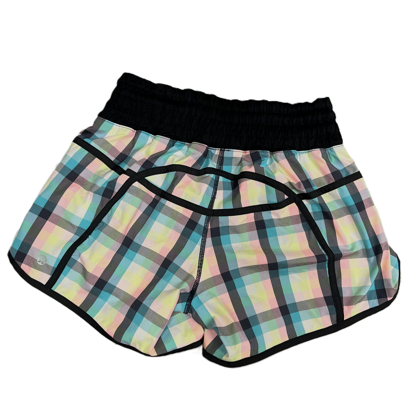 Athletic Shorts By Lululemon In Plaid Pattern, Size: 6