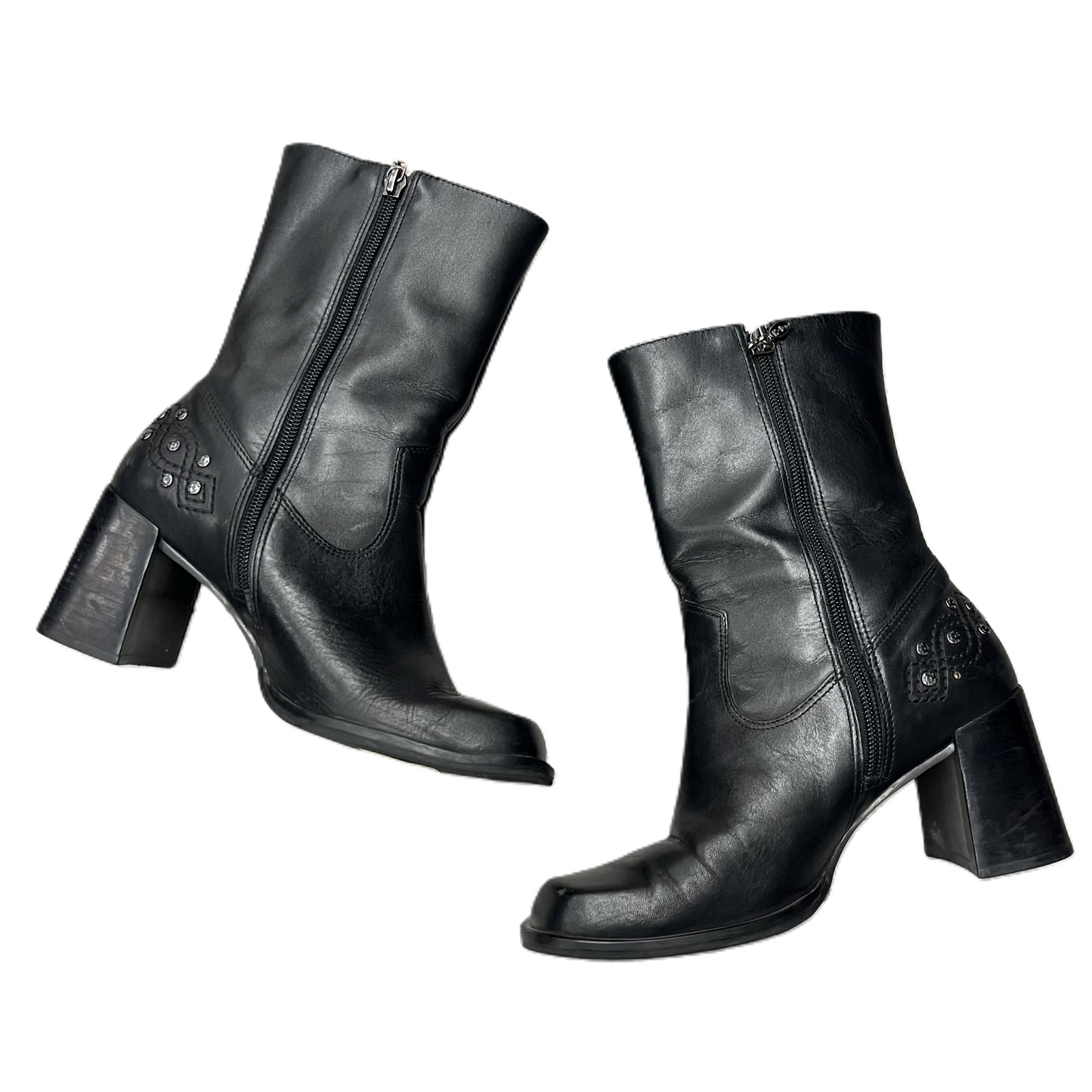 Boots Mid-calf Heels By Harley Davidson In Black, Size: 6.5