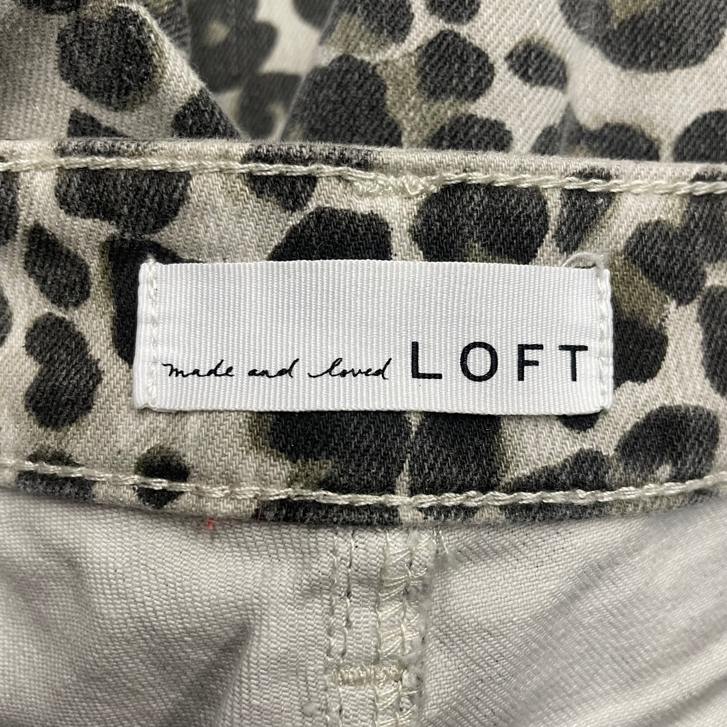 Jeans Skinny By Loft In Leopard Print, Size: 12