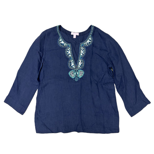 Tunic Designer By Lilly Pulitzer In Navy, Size: M