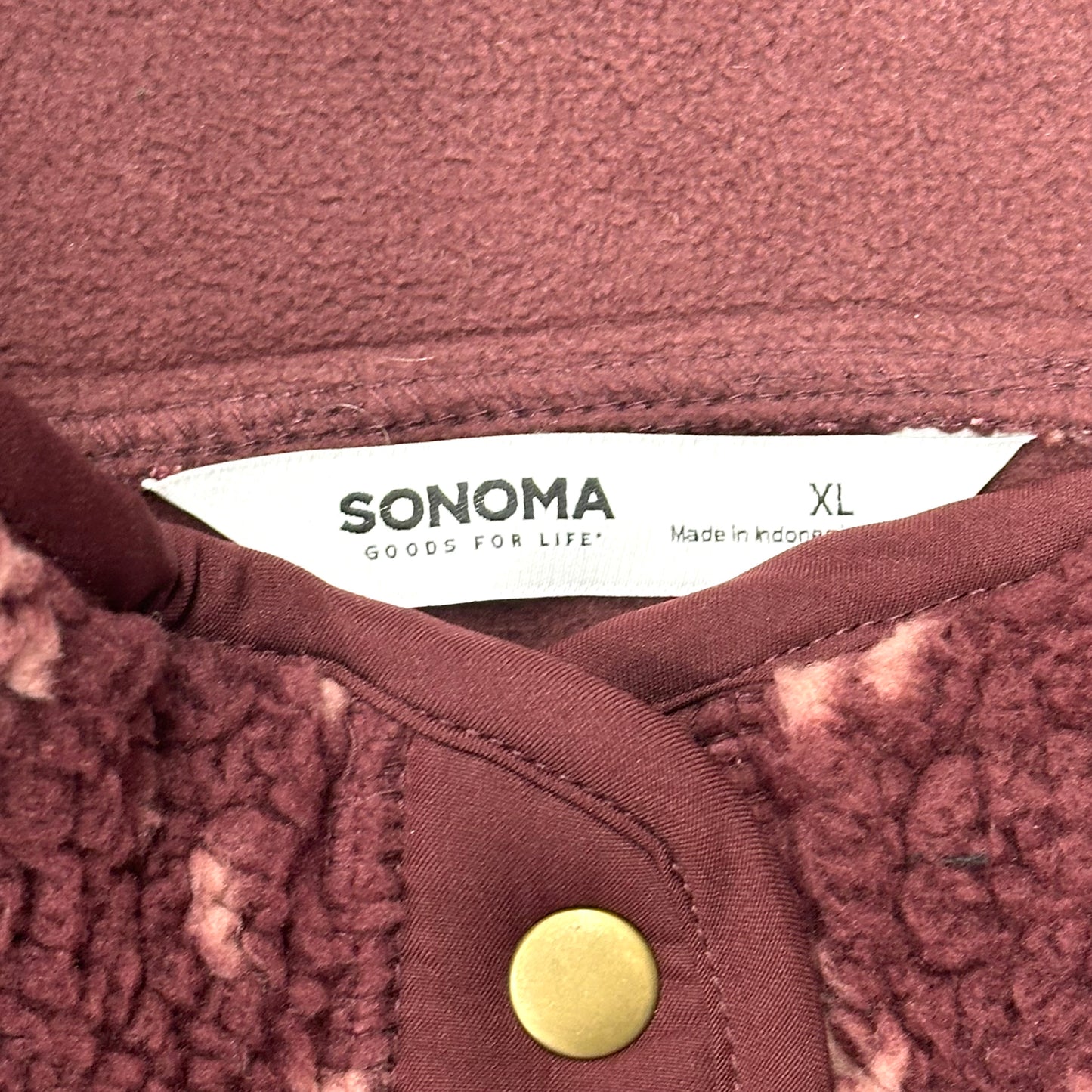 Jacket Faux Fur & Sherpa By Sonoma In Red, Size: Xl