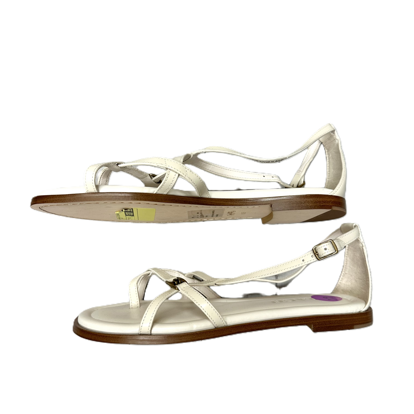 Sandals Designer By Coach In Cream, Size: 6.5