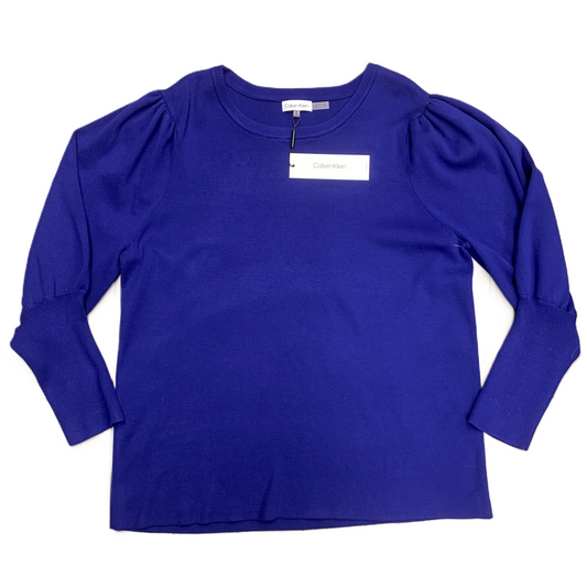 Sweater By Calvin Klein In Blue, Size: 2x