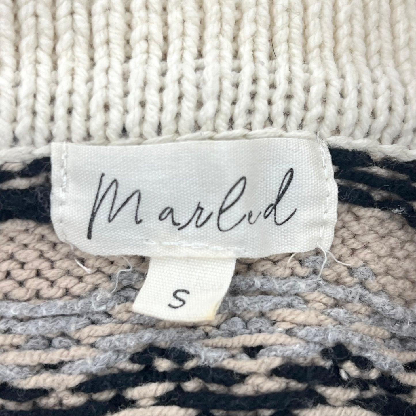 Sweater By Marled In Cream & Tan, Size: S