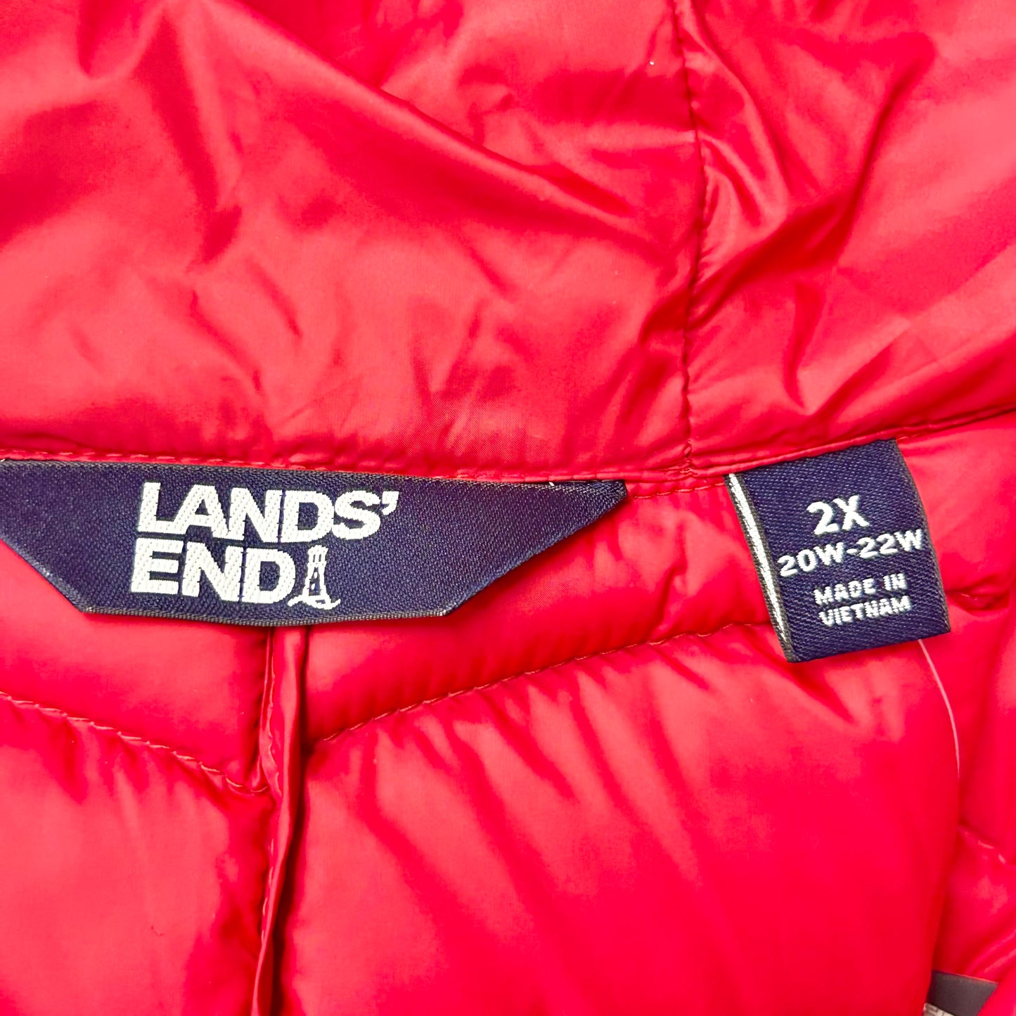 Coat Puffer & Quilted By Lands End In Red, Size: 2x