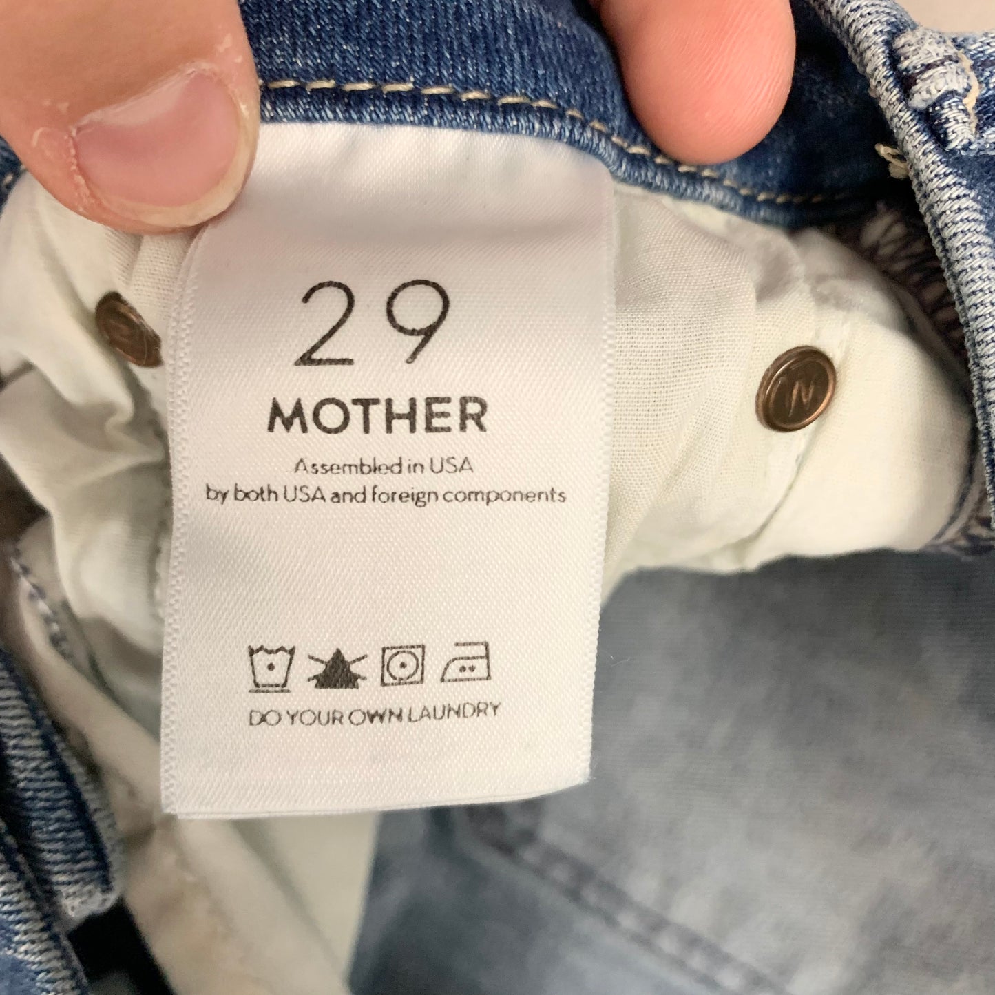 Jeans Skinny By Mother In Blue Denim, Size: 8