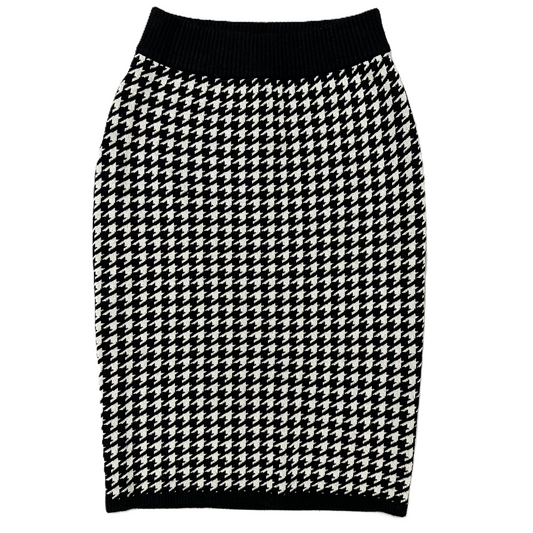 Skirt Midi By Express In Black & White, Size: S