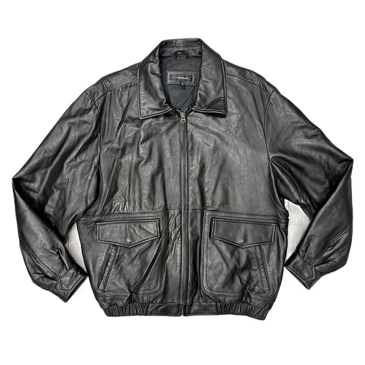 Jacket Leather By Colebrook In Black, Size: L