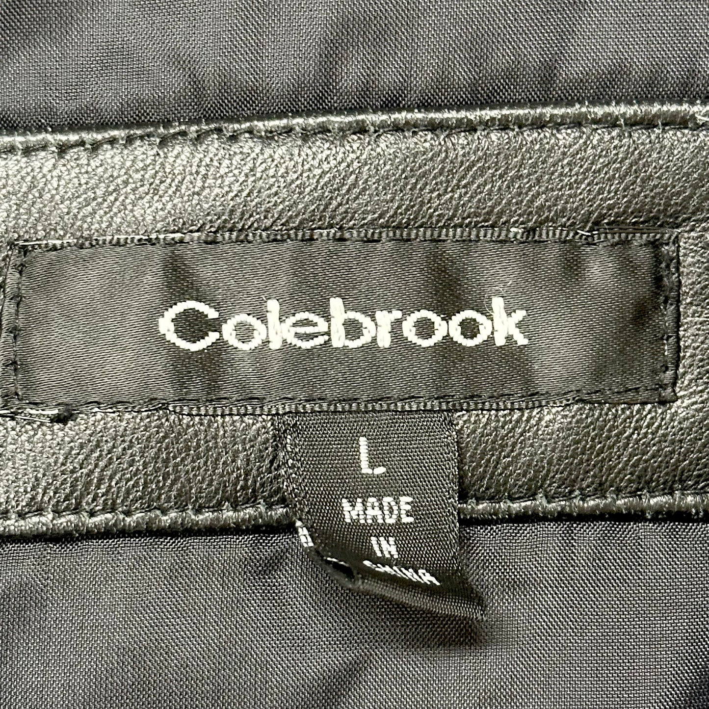 Jacket Leather By Colebrook In Black, Size: L