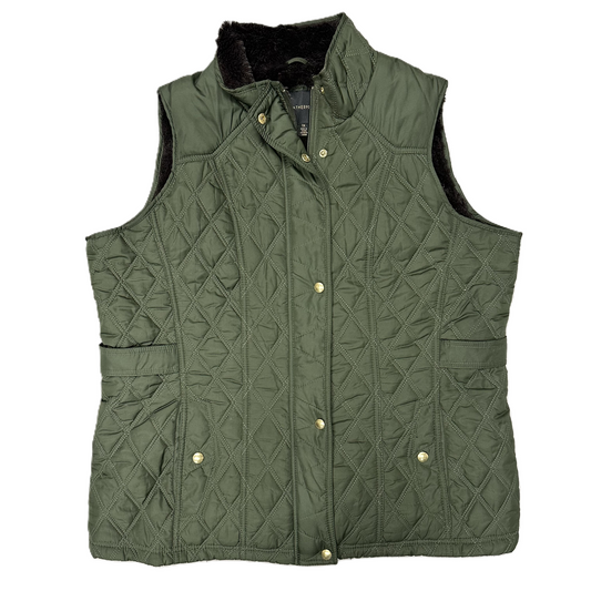 Vest Puffer & Quilted By Weatherproof In Green, Size: 1x