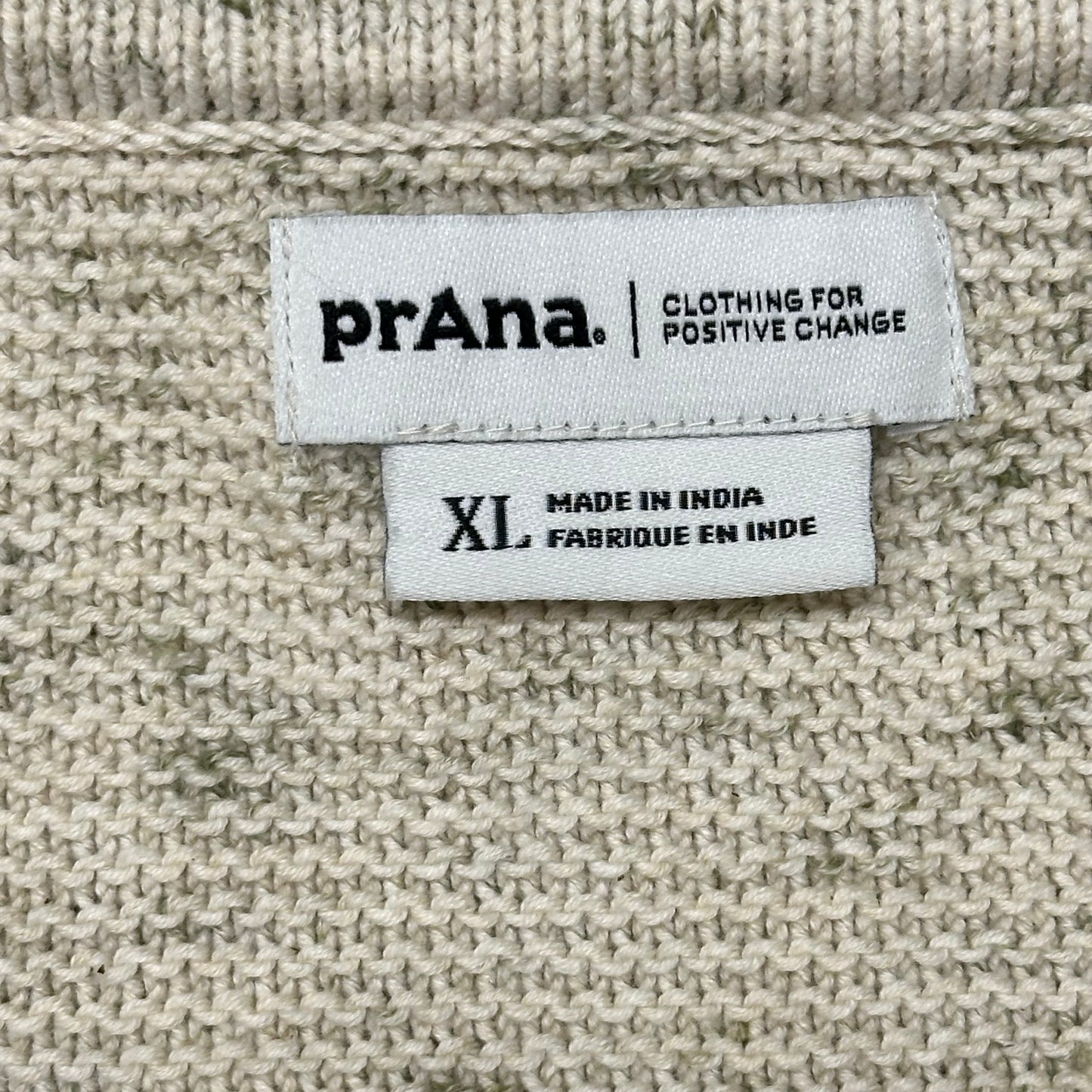 Sweater By Prana In Cream, Size: Xl