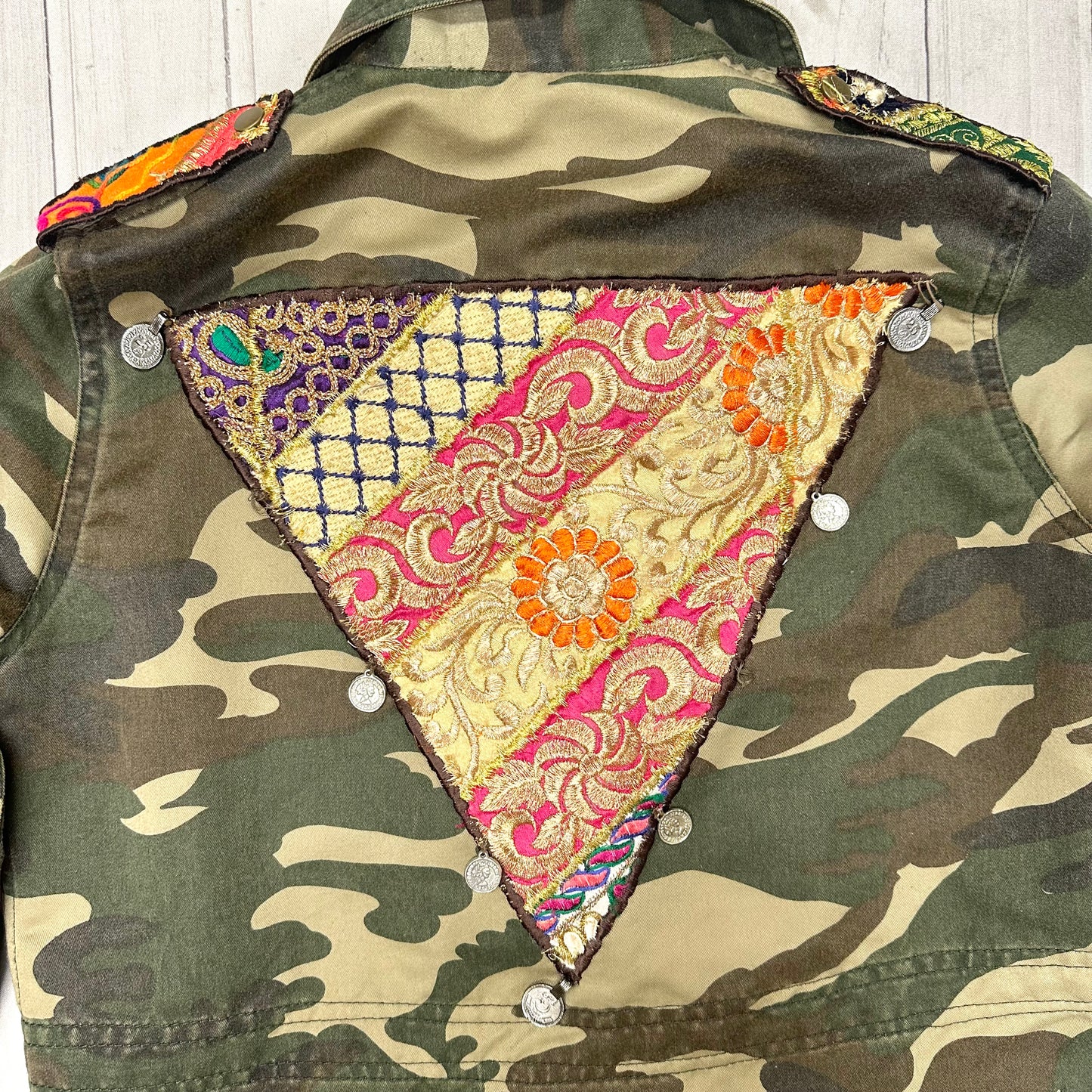 Jacket Utility By Beautiful Stories In Camouflage Print, Size: Xs