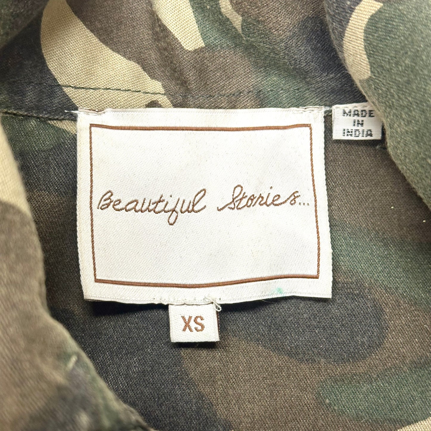 Jacket Utility By Beautiful Stories In Camouflage Print, Size: Xs