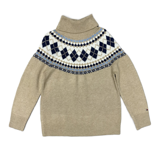 Sweater By Tommy Hilfiger In Blue & Tan, Size: L