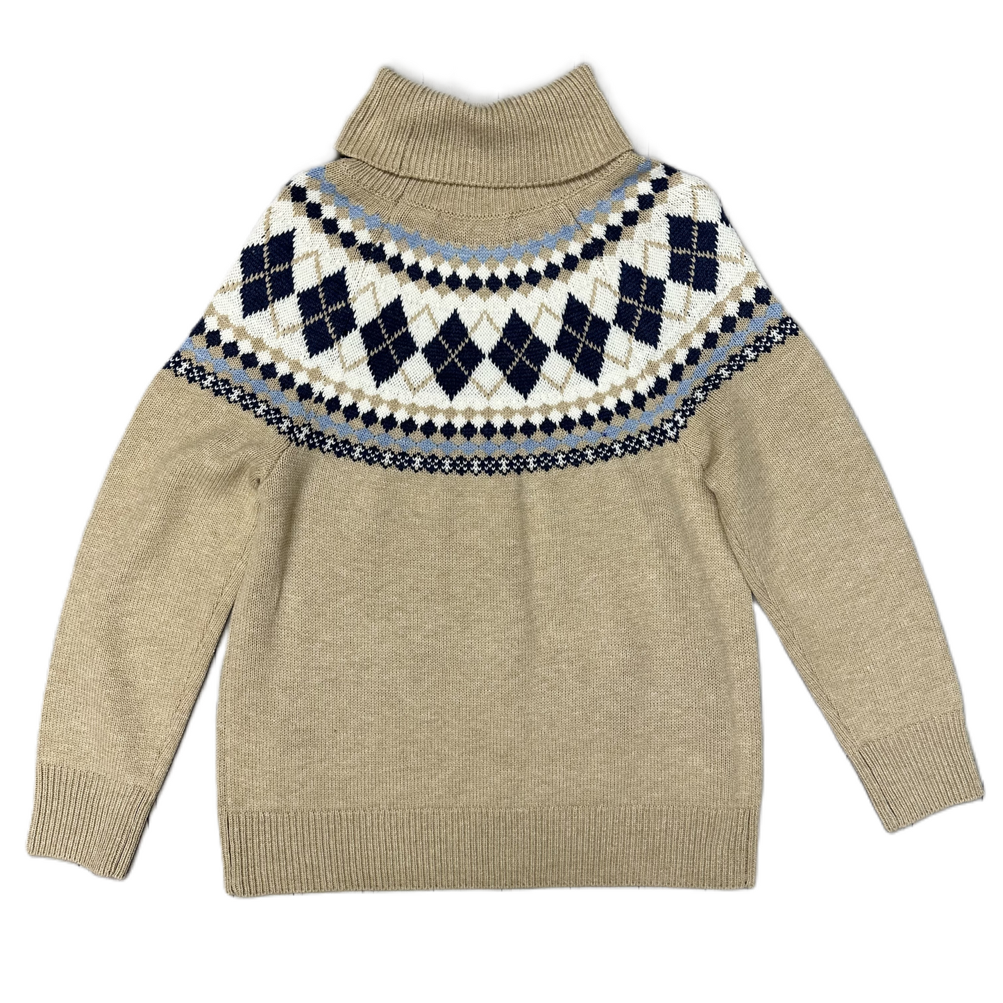 Sweater By Tommy Hilfiger In Blue & Tan, Size: L