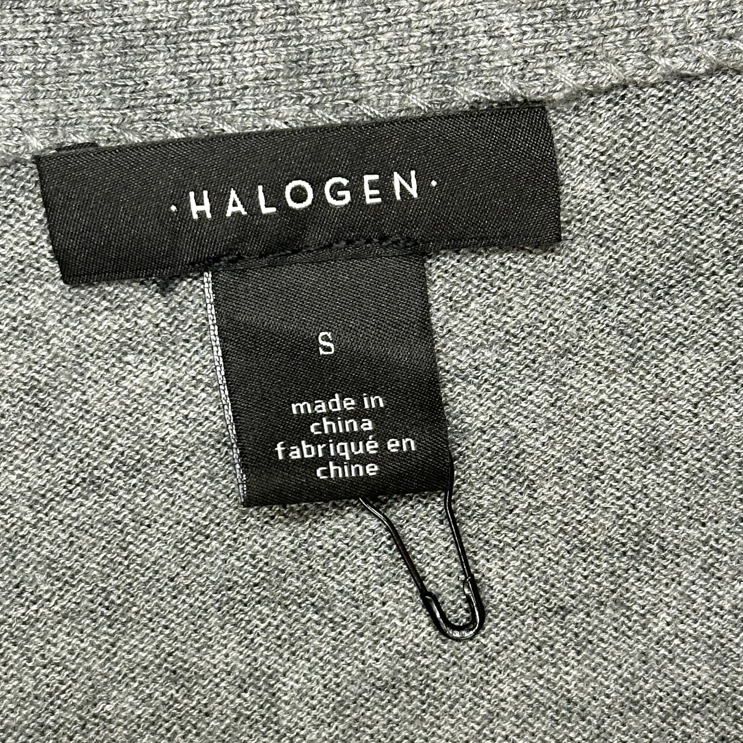 Sweater Cardigan By Halogen In Grey, Size: S