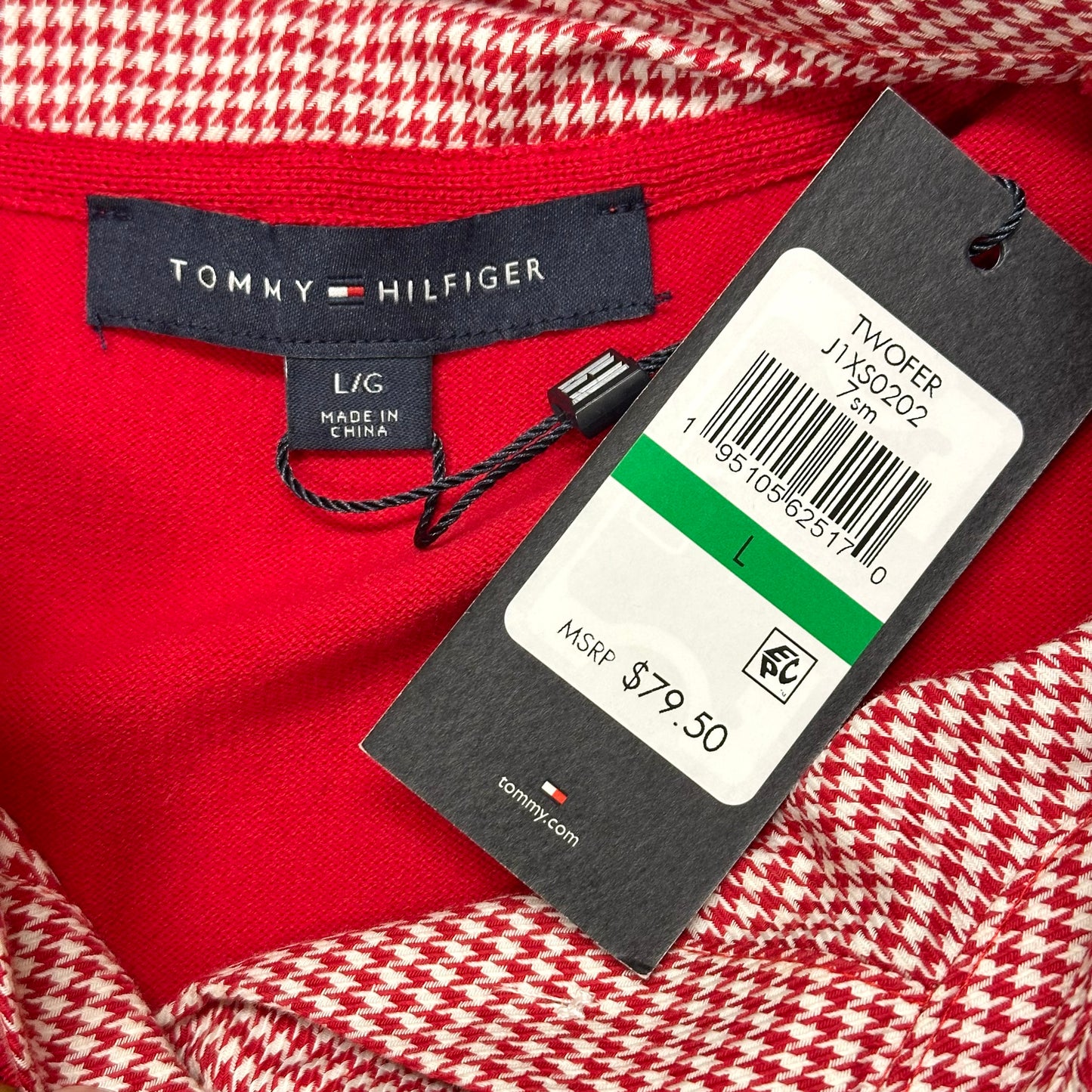 Top Long Sleeve By Tommy Hilfiger In Red, Size: L