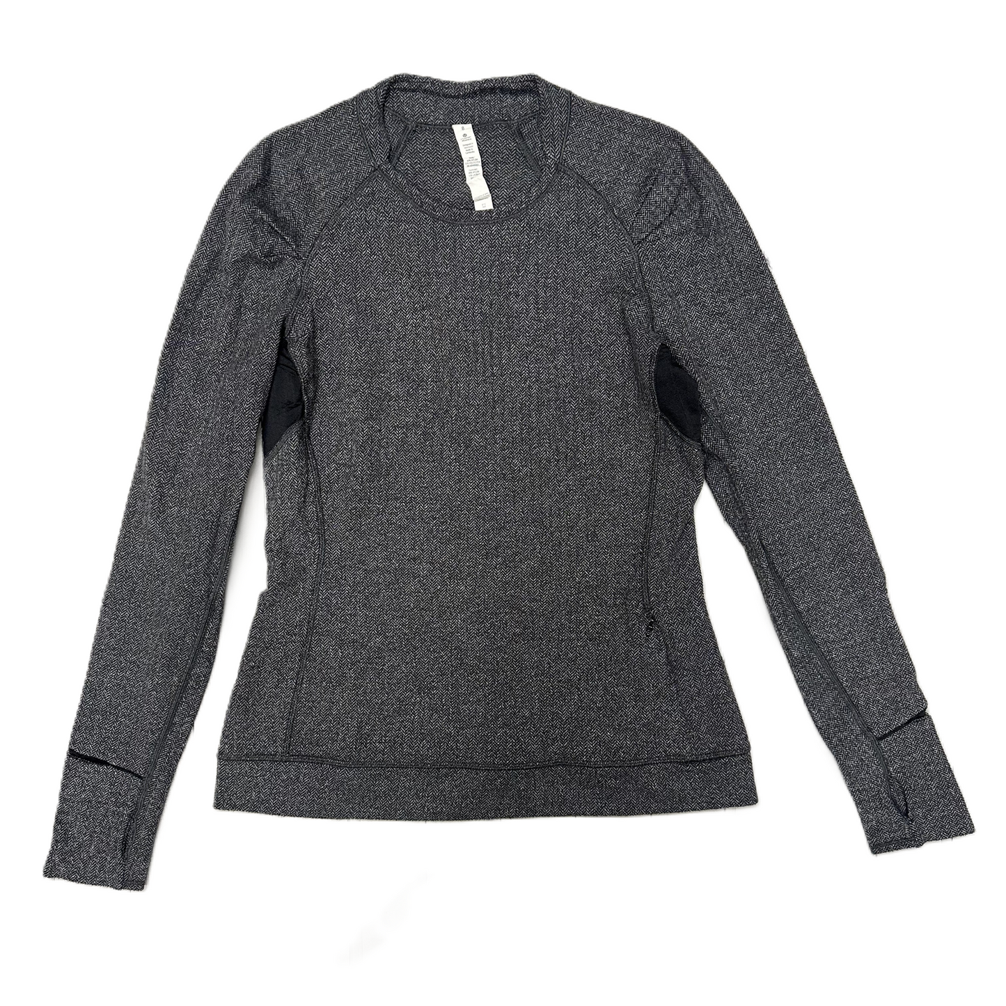 Athletic Top Long Sleeve Crewneck By Lululemon In Grey, Size: 8