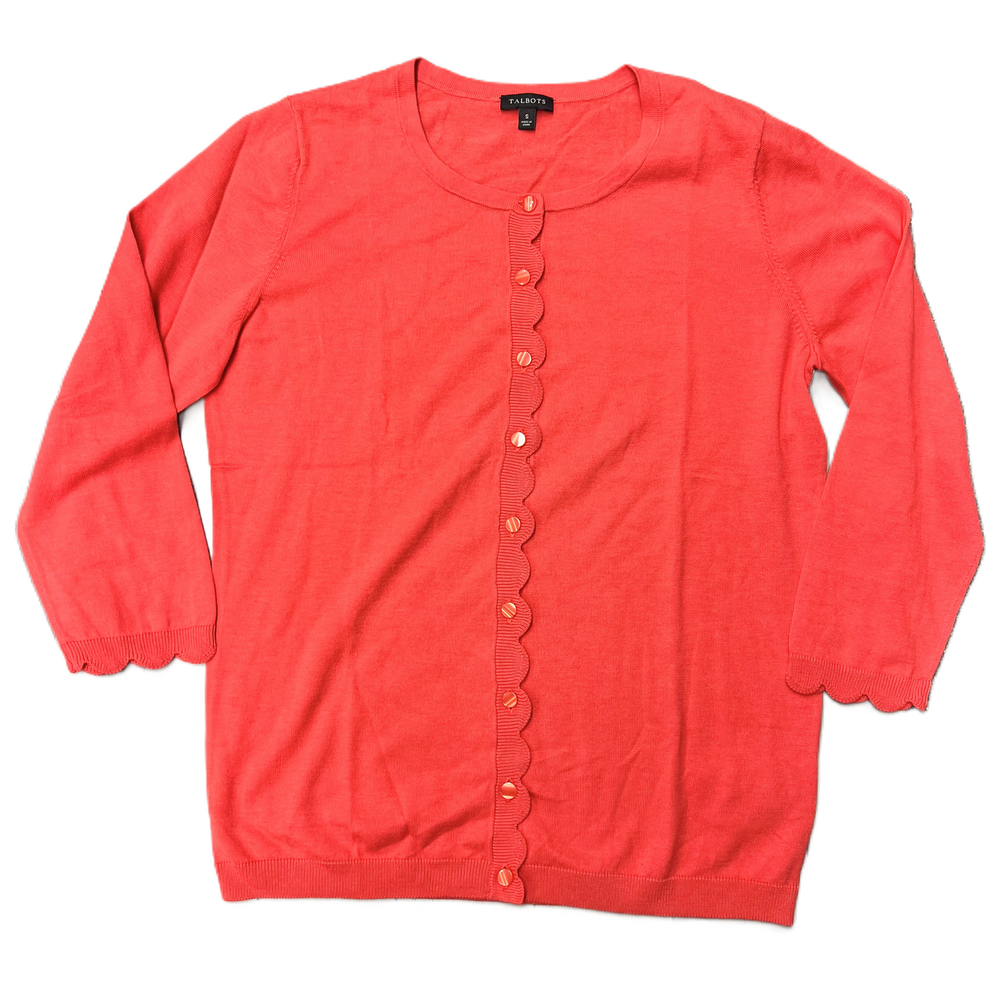 Sweater Cardigan By Talbots In Coral, Size: S