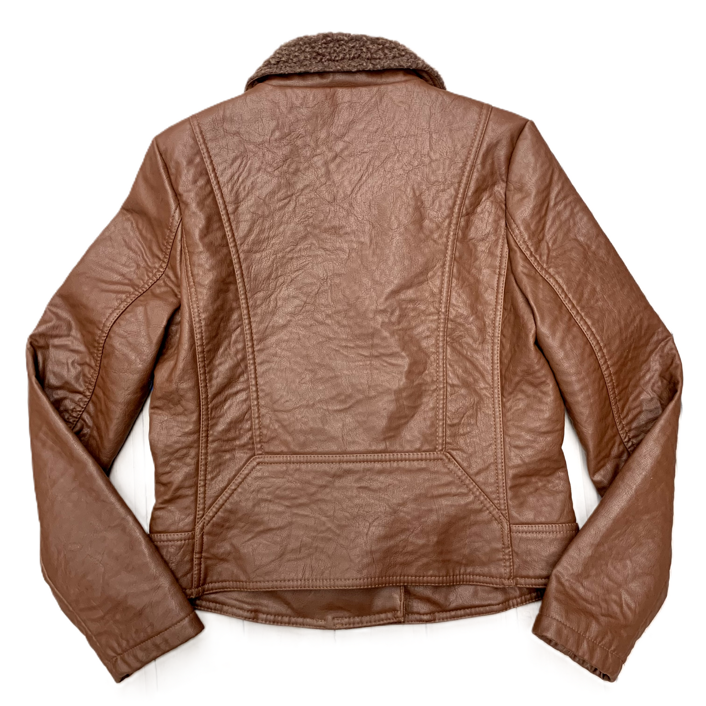 Jacket Moto By Maralyn & Me In Brown, Size: M