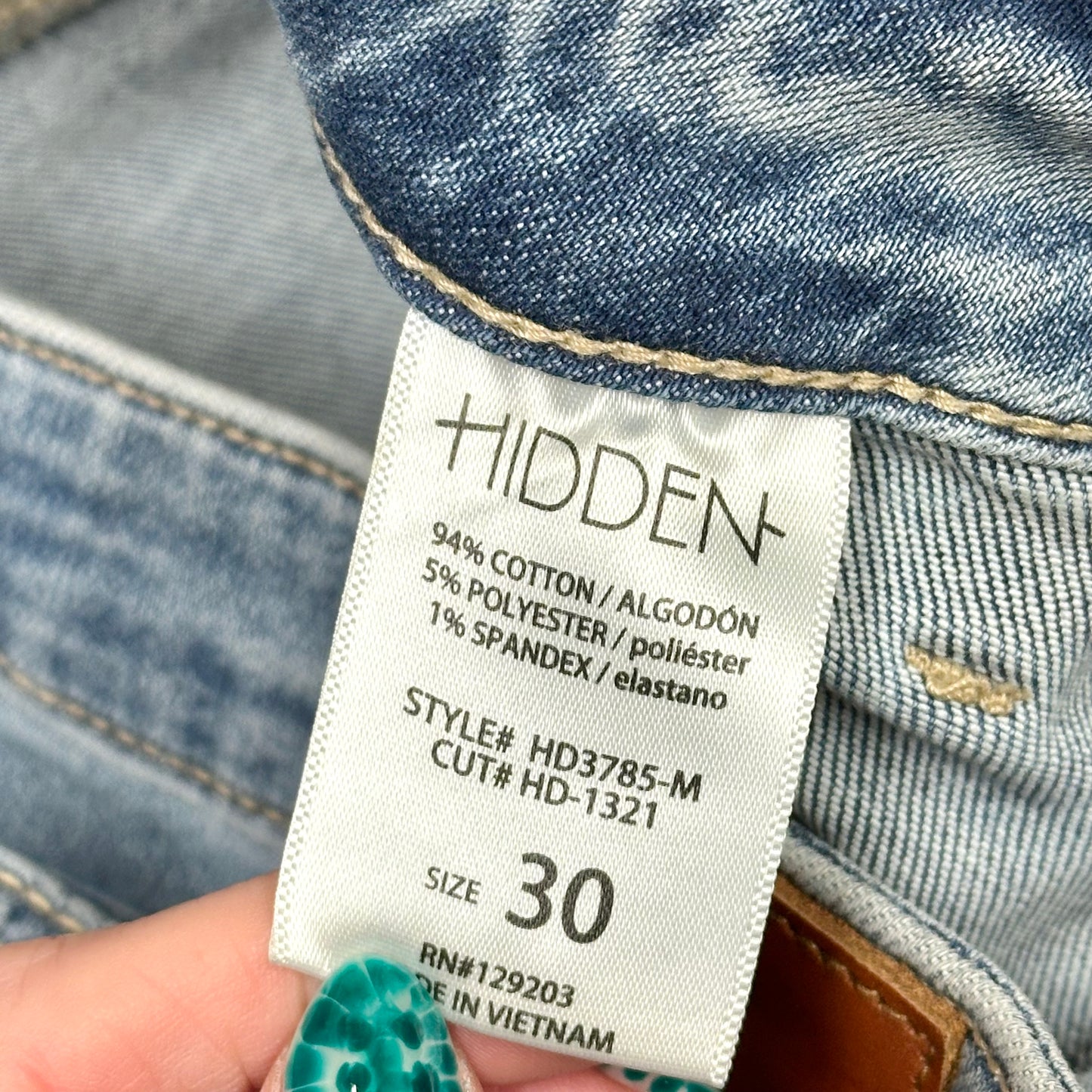 Jeans Straight By Hidden In Blue Denim, Size: 10