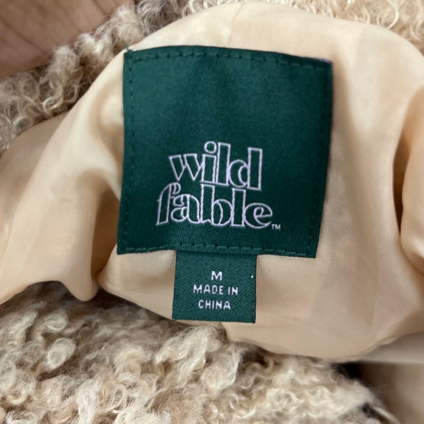 Coat Faux Fur & Sherpa By Wild Fable In Tan, Size: M