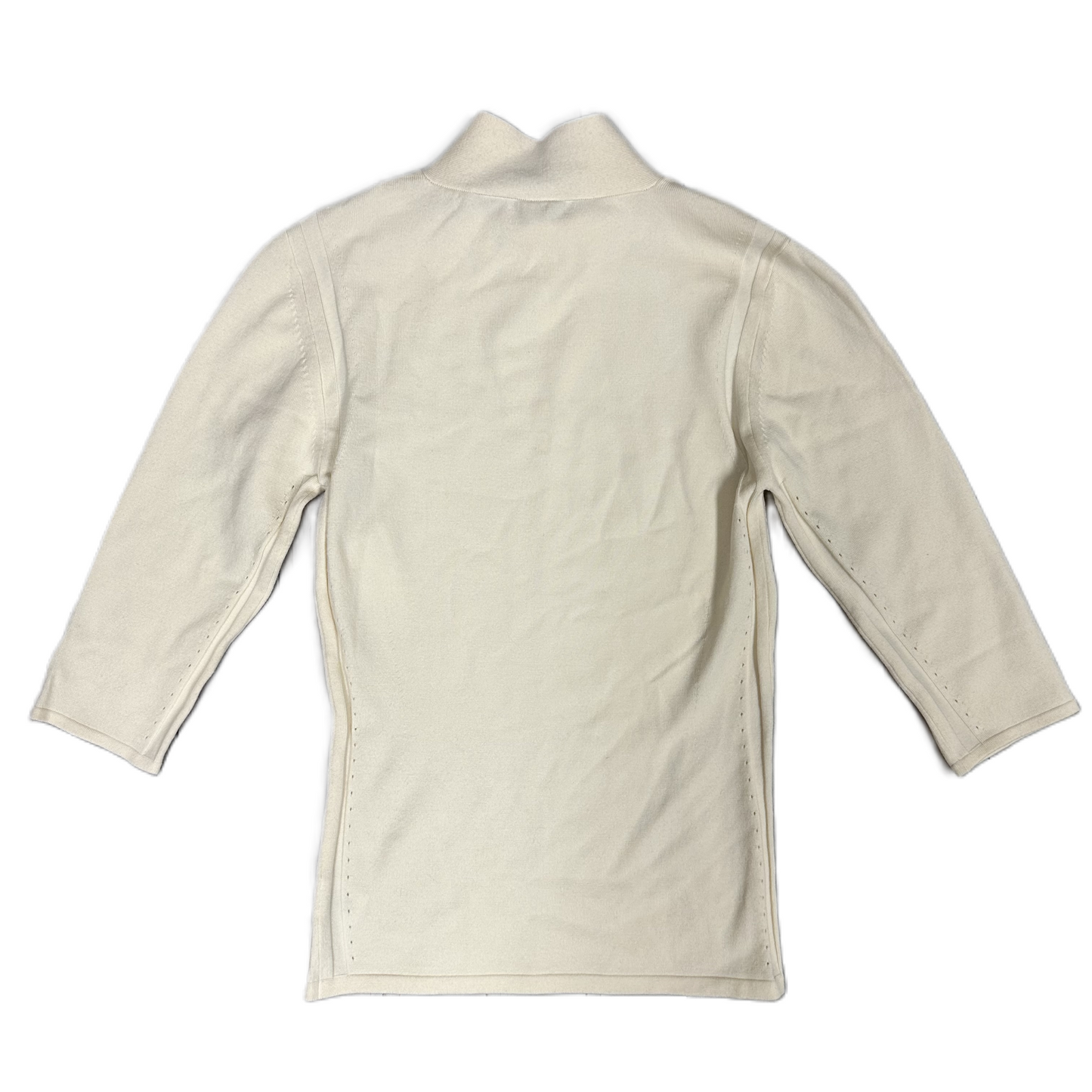 Sweater Short Sleeve By Theory In Cream, Size: S