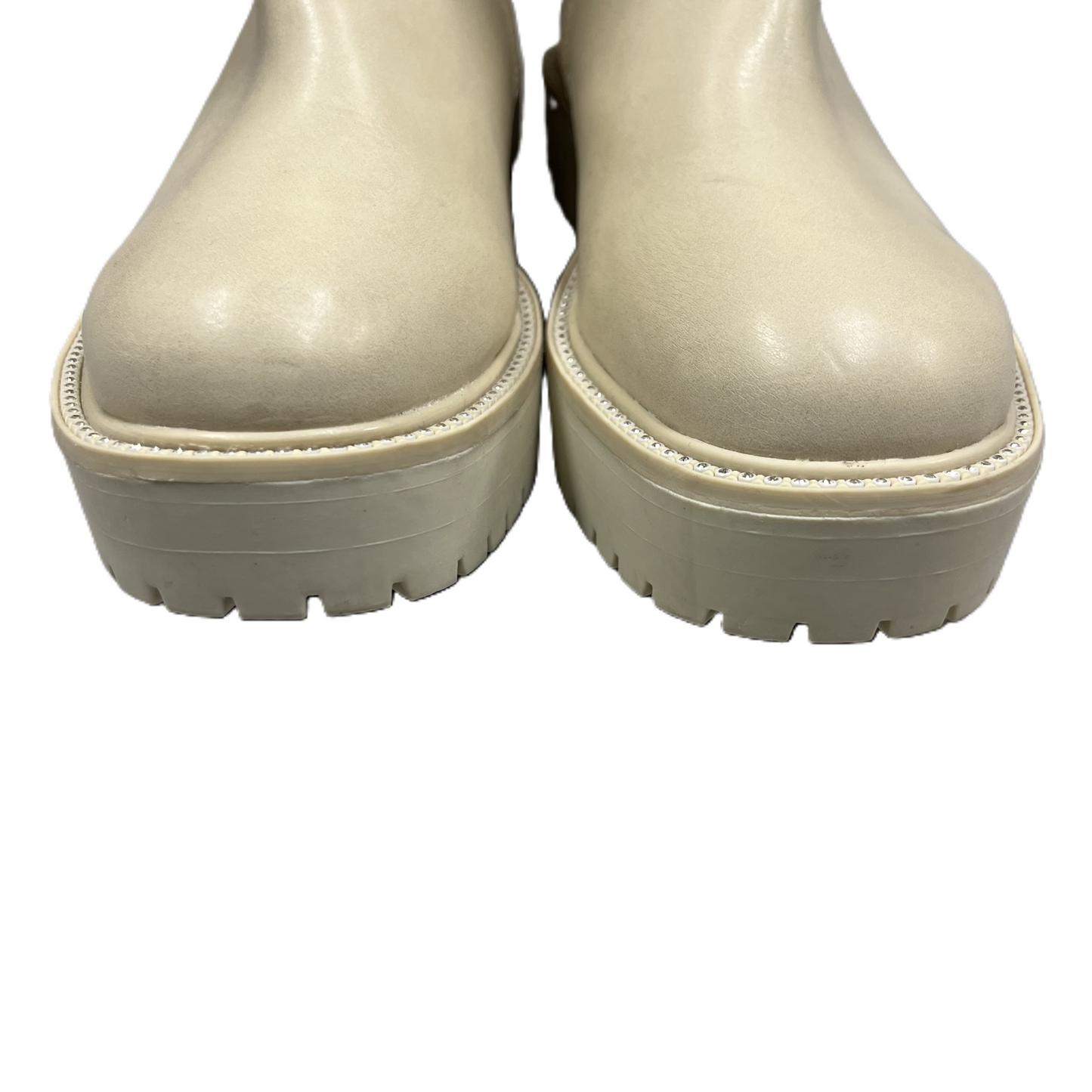 Boots Ankle Heels By Time And Tru In Cream, Size: 7