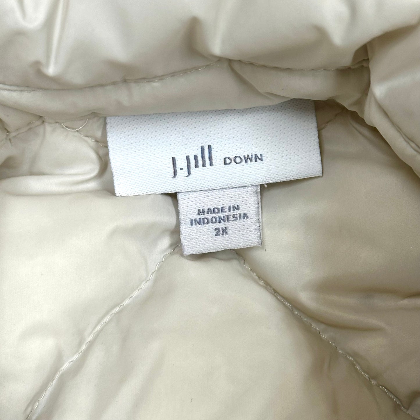 Coat Puffer & Quilted By J. Jill In Cream, Size: 2x