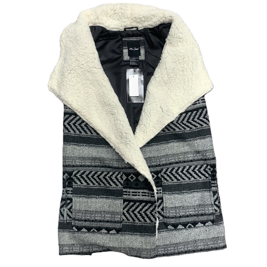 Vest Faux Fur & Sherpa By Me Jane In Black & Cream, Size: L