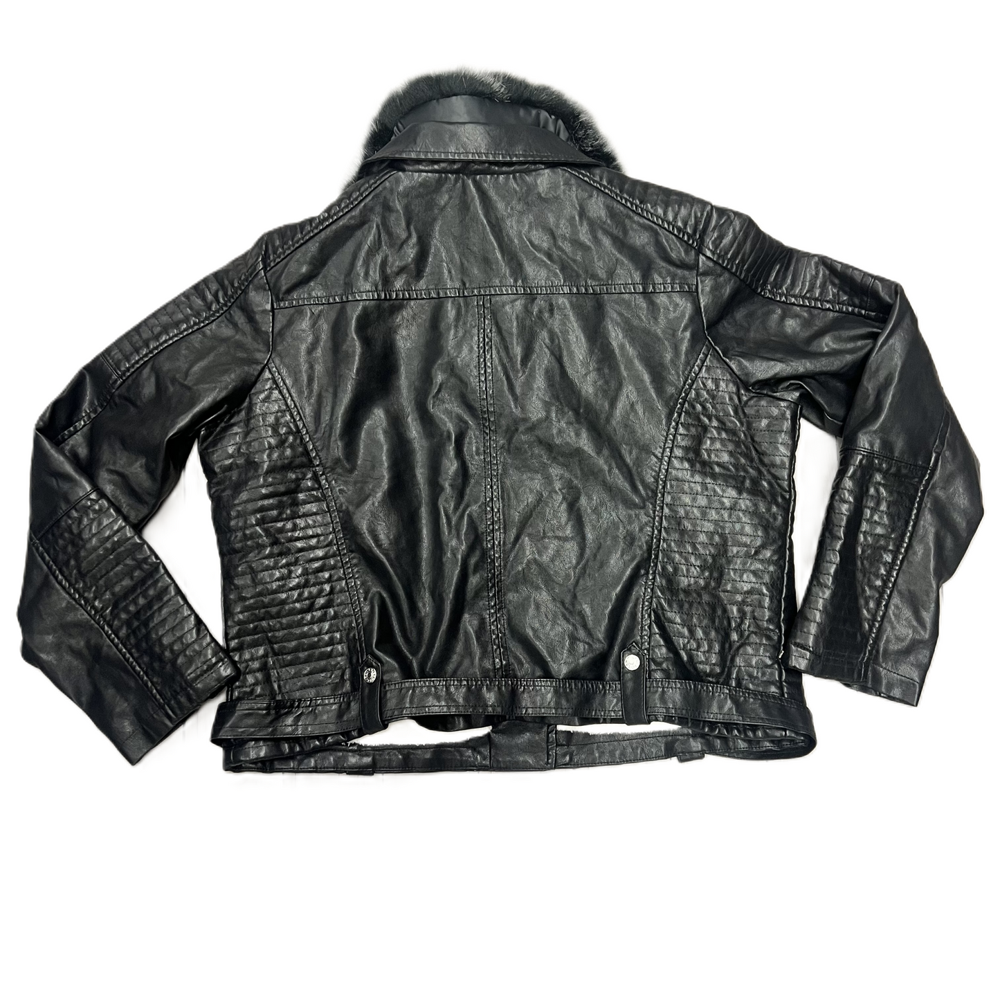 Jacket Moto By Lentta In Black, Size: 2x